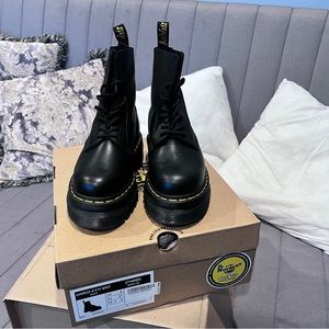 AUDRICK NAPPA LEATHER PLATFORM ANKLE BOOTS